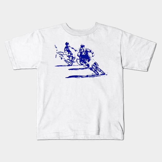 bmx Kids T-Shirt by rickylabellevie